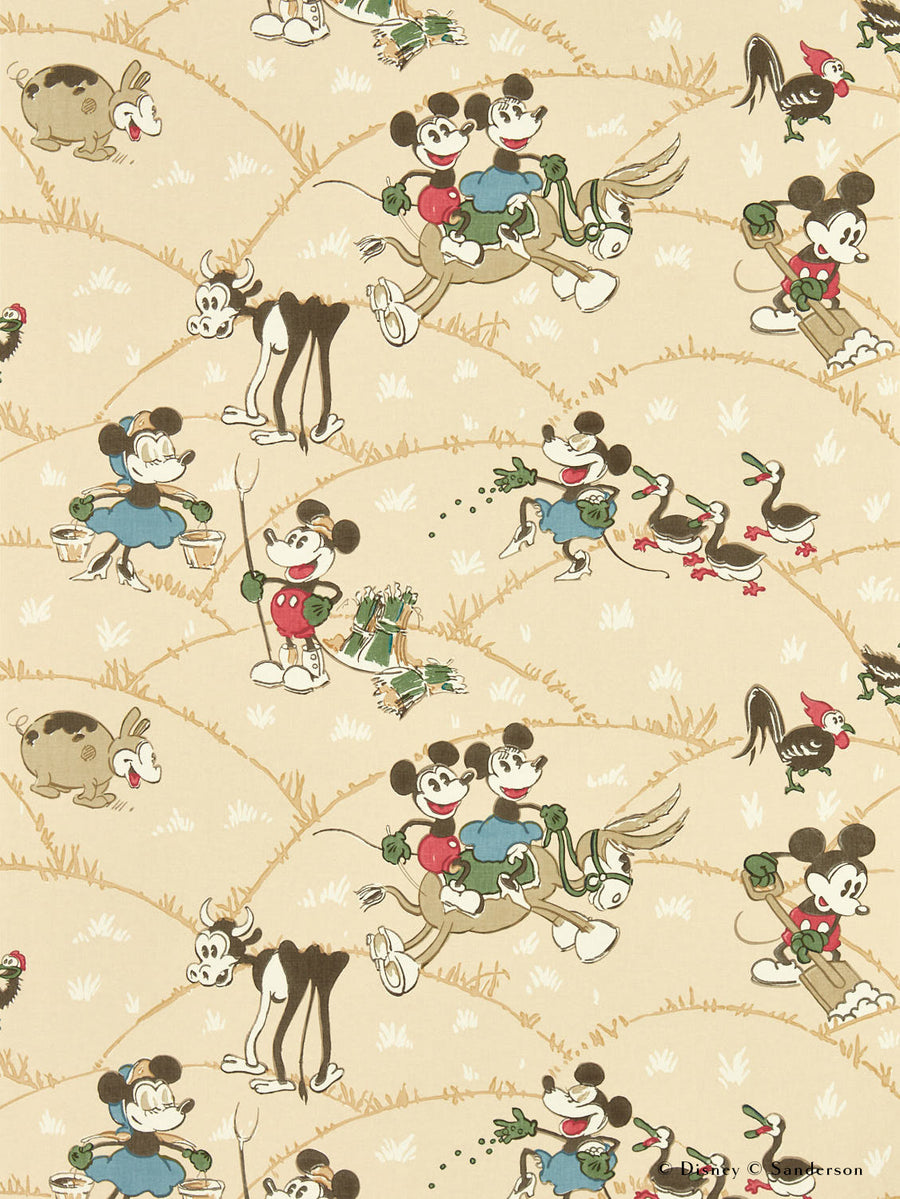 Sanderson / Disney Home X Sanderson Wallpapers / MICKEY AT THE FARM / Butterscotch 217267