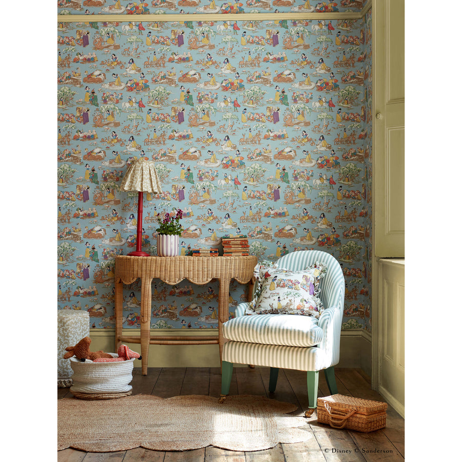 Sanderson / Disney Home X Sanderson Wallpapers / SNOW WHITE / Puddle Blue 217274