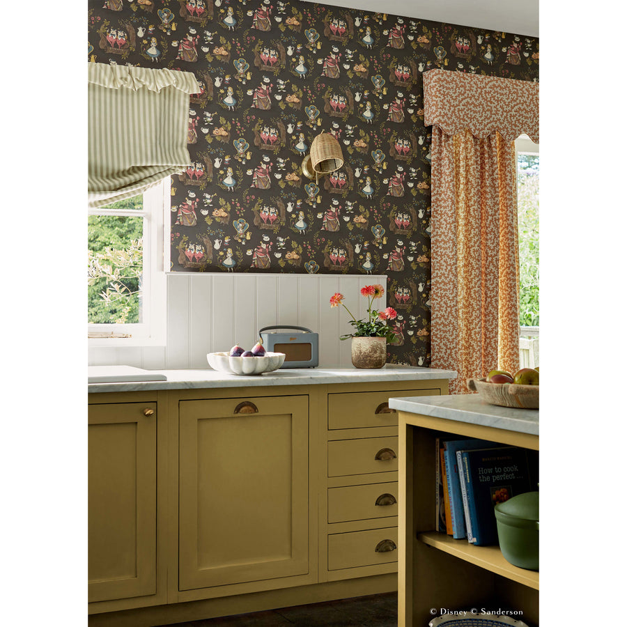 Sanderson / Disney Home X Sanderson Wallpapers / ALICE IN WONDERLAND / Chocolate 217288