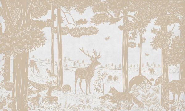 PHOTOWALL / Monochrome Forest - White Vintage (e94063) | 輸入壁紙