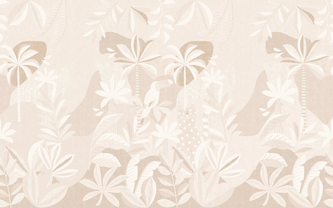 PHOTOWALL / Jungle Foliage - Neutral Vintage (e94554) | 輸入壁紙