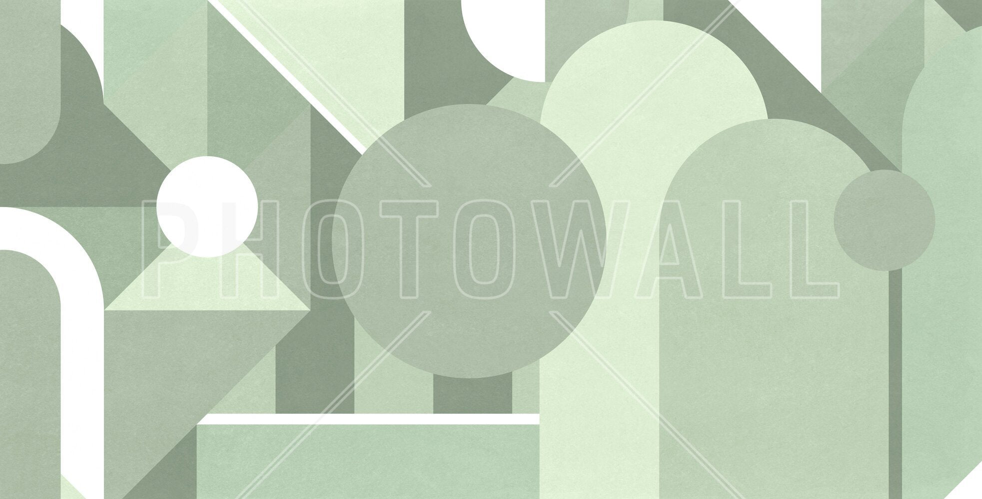 PHOTOWALL / Stylish Geometric Pattern - Mint Green (e94880) | 輸入