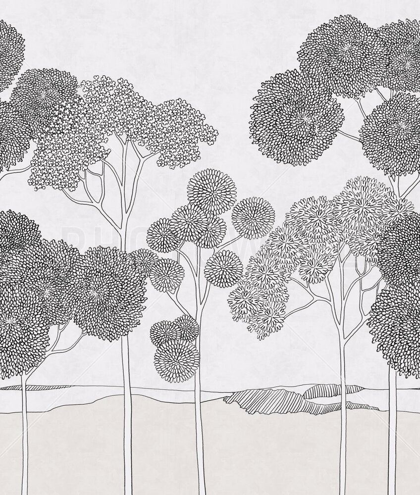 PHOTOWALL / Botanical Etched Grove - Grey (e97181) | 輸入壁紙専門