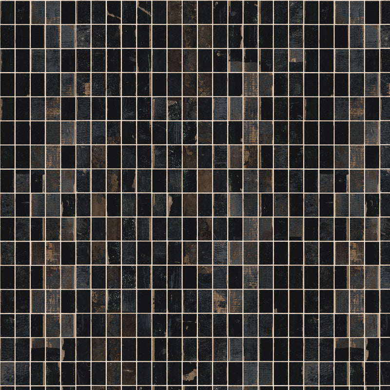 Waste Tiles Wallpaper by Piet Hein Eek / Black PHE-25