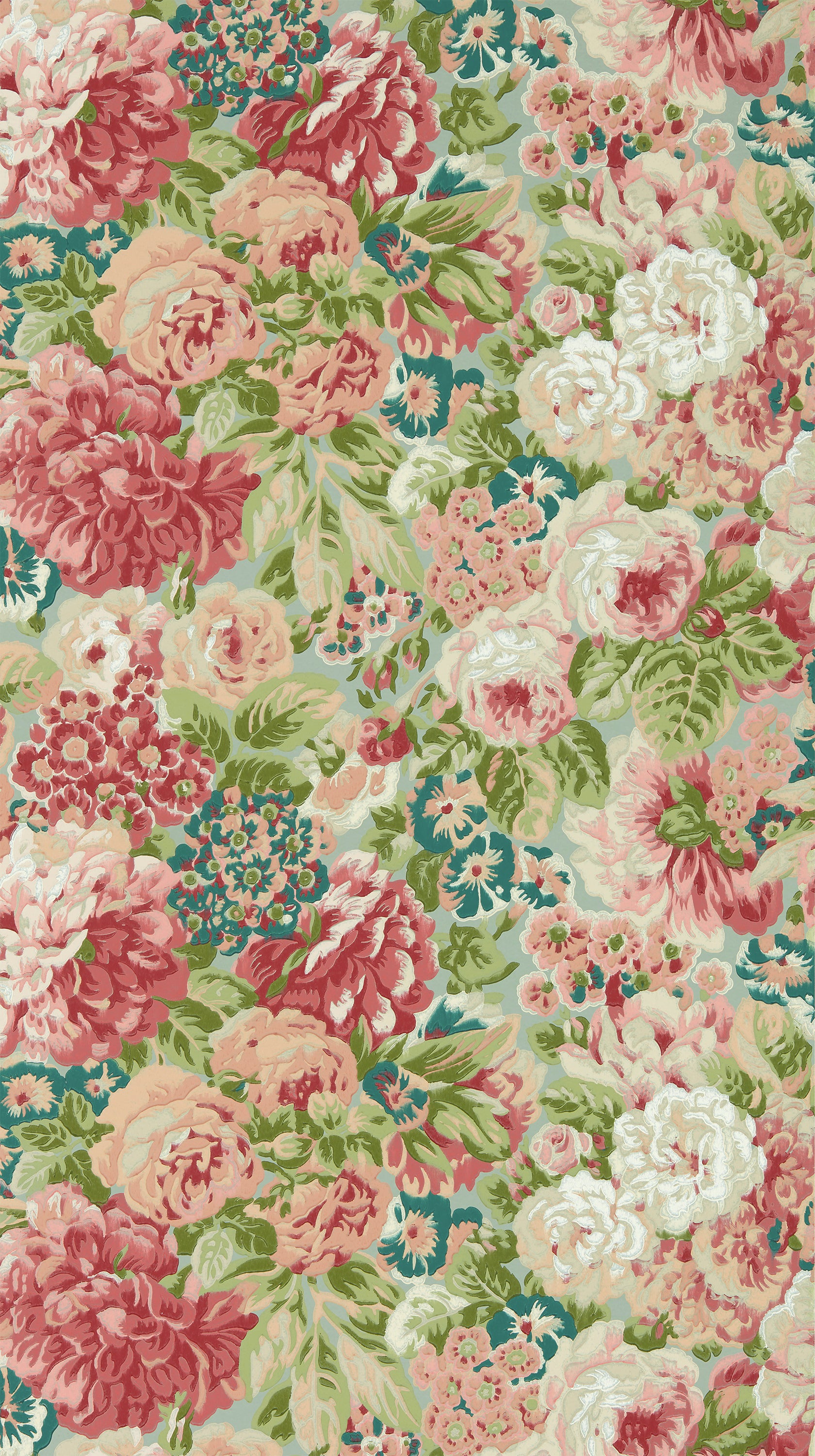 Sanderson / ONE SIXTY WALLPAPER COLLECTION / Rose And Peony Blue