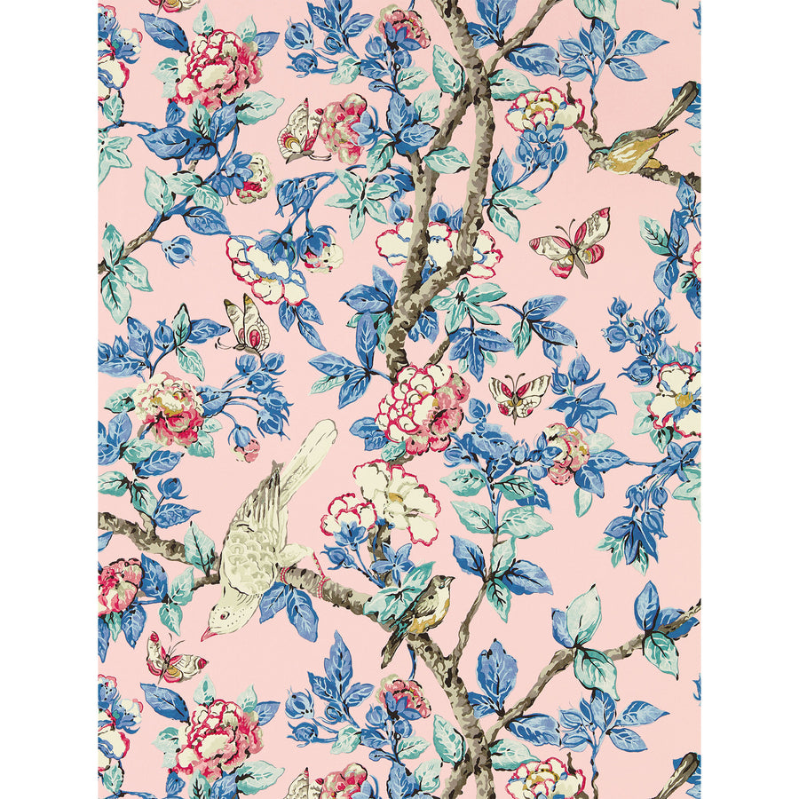 Sanderson / ONE SIXTY WALLPAPER COLLECTION / Caverley Rose / French Blue 217035