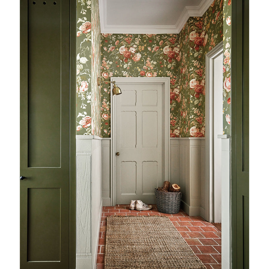 Sanderson / ONE SIXTY WALLPAPER COLLECTION / Stapleton Park Olive / Bengal Red 217046