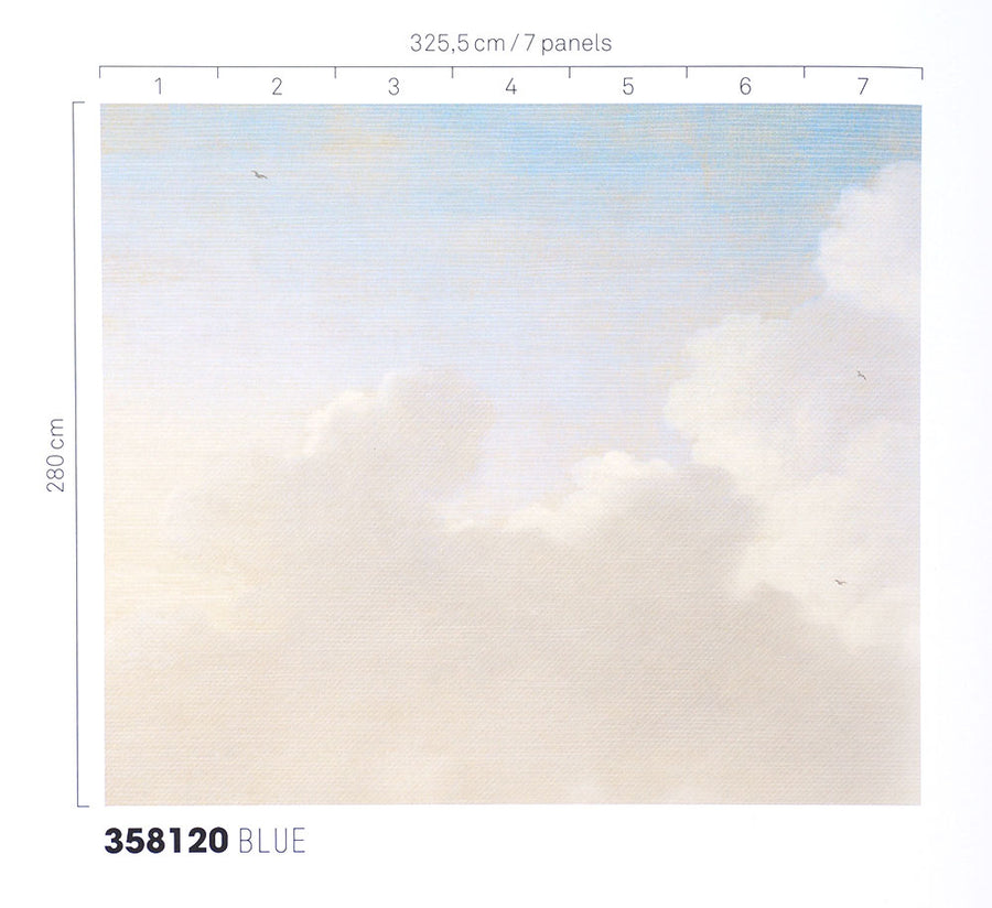Eijffinger / MASTERPIECE / DUTCH SKY STRIPES(BLUE) / 358120【7パネル1セット】