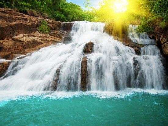 PHOTOWALL / Waterfall in Rain Forest and Sunlight (e19134)