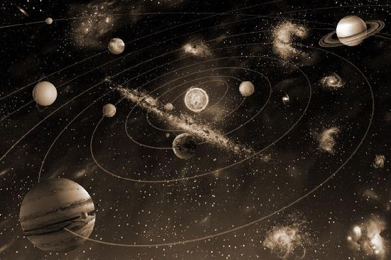 PHOTOWALL / Solar System - Sepia (e10036)