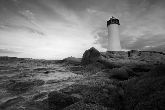 PHOTOWALL / Sardinia Lighthouse - b/w (e10047)