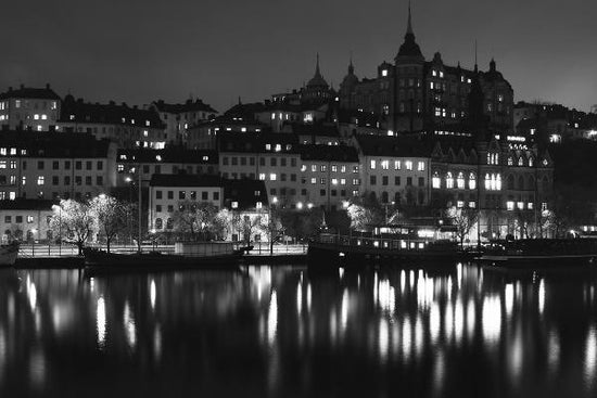 PHOTOWALL / Lights in Stockholm - b/w (e1499)