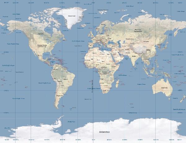 PHOTOWALL / World Map - Shade (e1778)