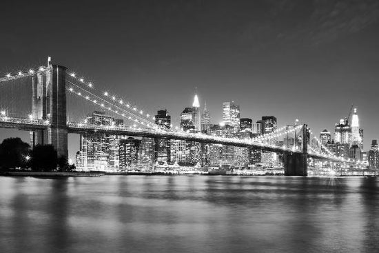 PHOTOWALL / Bright Brooklyn Bridge - b/w (e19863)