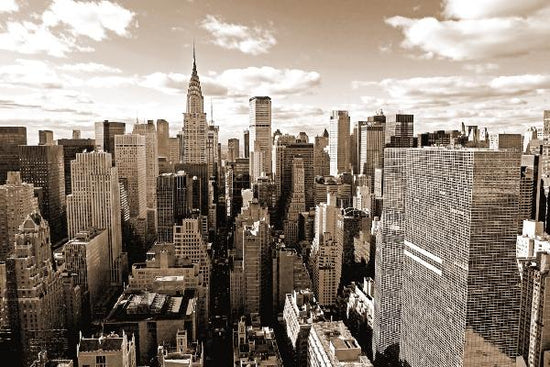 PHOTOWALL / Above Manhattan - Sepia (e19887)