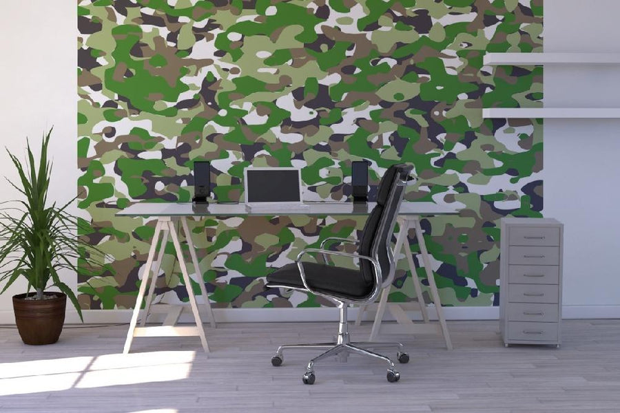 PHOTOWALL / Camouflage - Green (e19909)