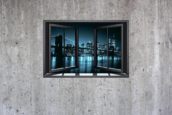 PHOTOWALL / Window on Concrete Wall Brooklyn (e20758)