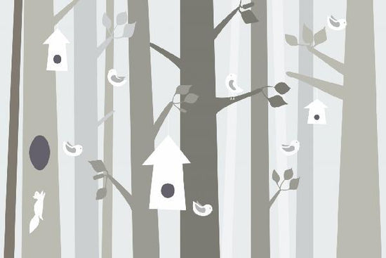 PHOTOWALL / Bird Forest - Beige (e20769)