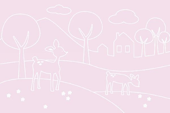 PHOTOWALL / Deer World Lines - pink (e21251)