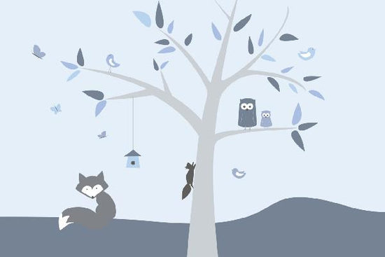 PHOTOWALL / Animal Tree Blue (e22034)