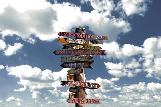 PHOTOWALL / Key West Florida - Sky with Wooden Sign (e22205)