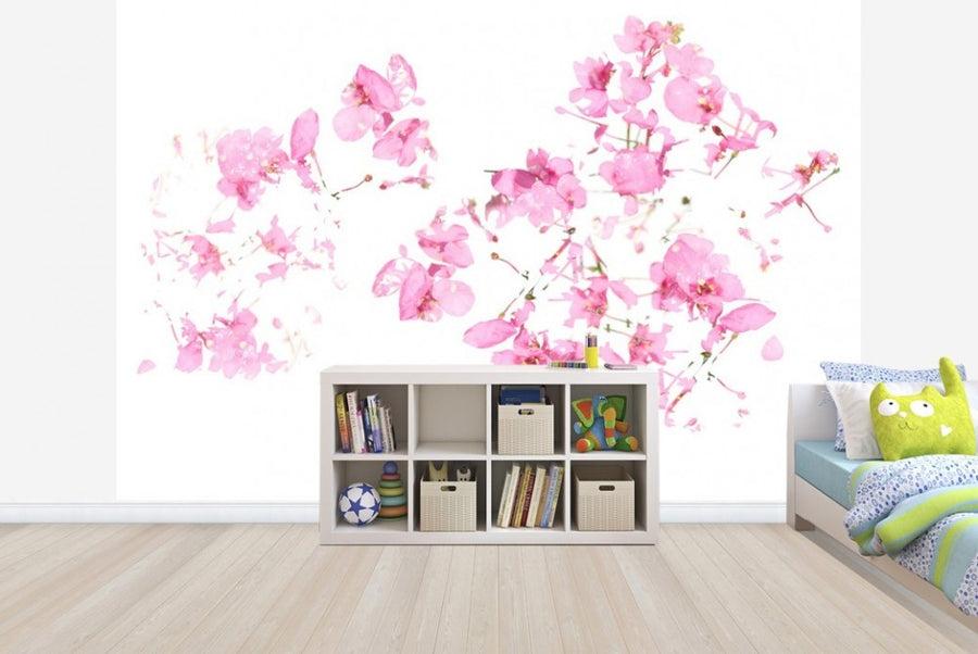 PHOTOWALL / Pink Floral flow (e22598)