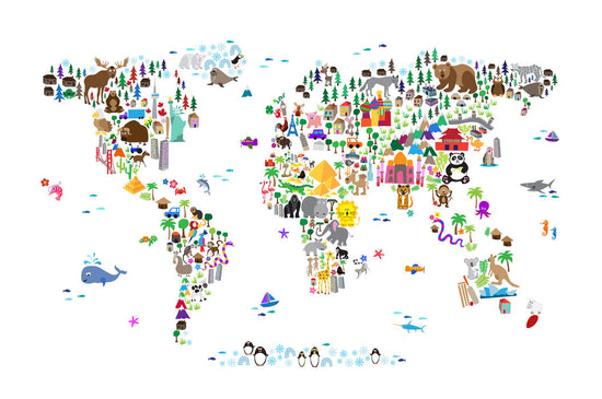 PHOTOWALL / Animal Map of the World (e22670)