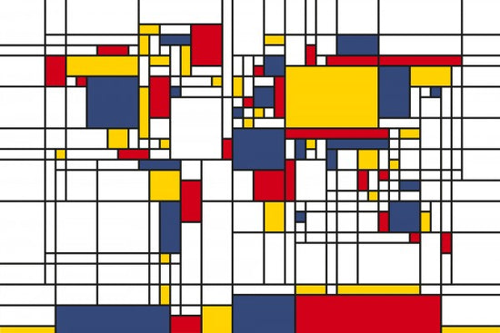 PHOTOWALL / Piet Mondrian Style World Map (e22704)