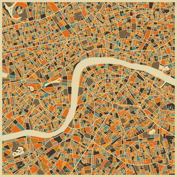 PHOTOWALL / Multicolor Map - London (e22737)
