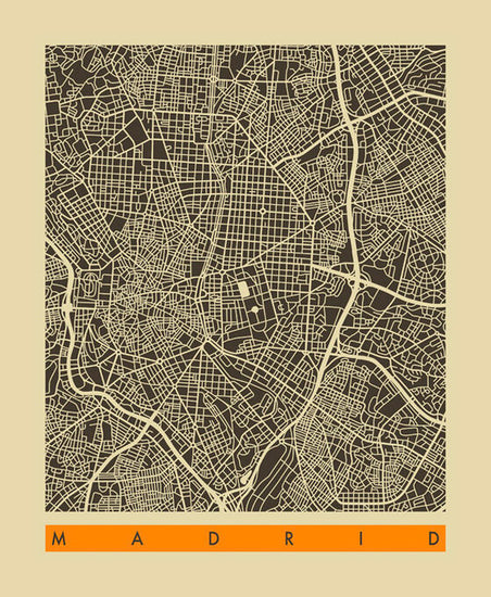 PHOTOWALL / City Map - Madrid (e22757)