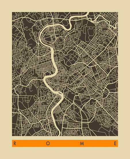PHOTOWALL / City Map - Rome (e22762)