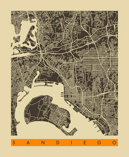 PHOTOWALL / City Map - San Diego (e22764)