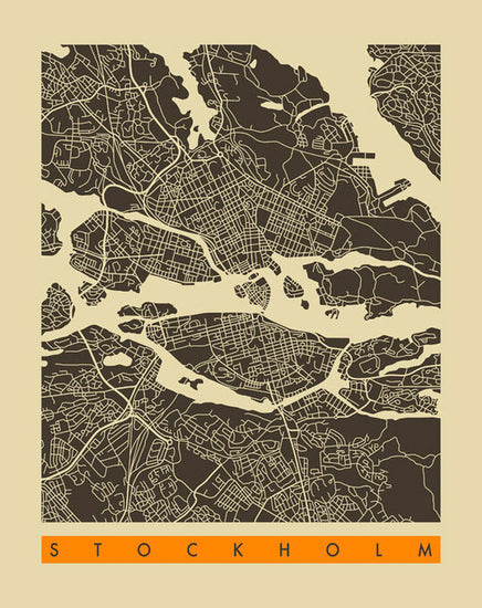PHOTOWALL / City Map - Stockholm (e23129)
