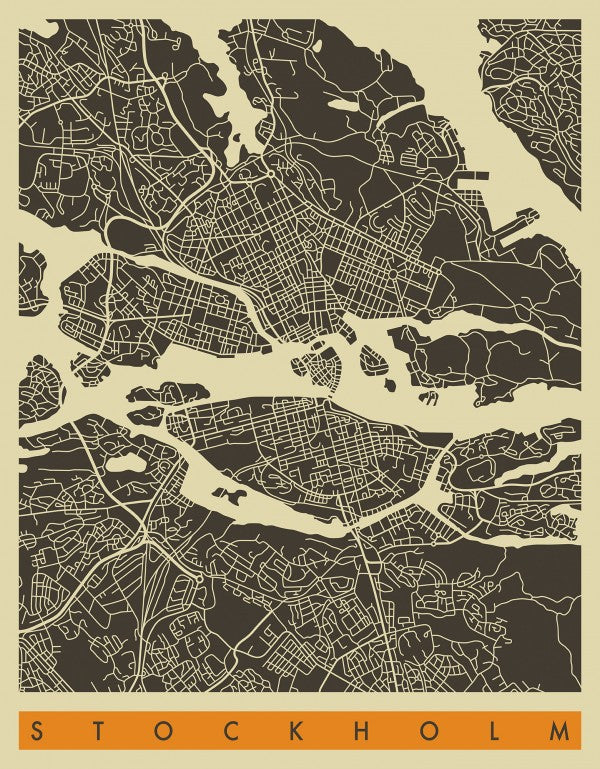 PHOTOWALL / City Map - Stockholm (e23129)