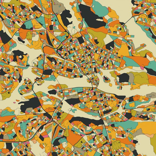 PHOTOWALL / Orange Map - Stockholm (e23131)