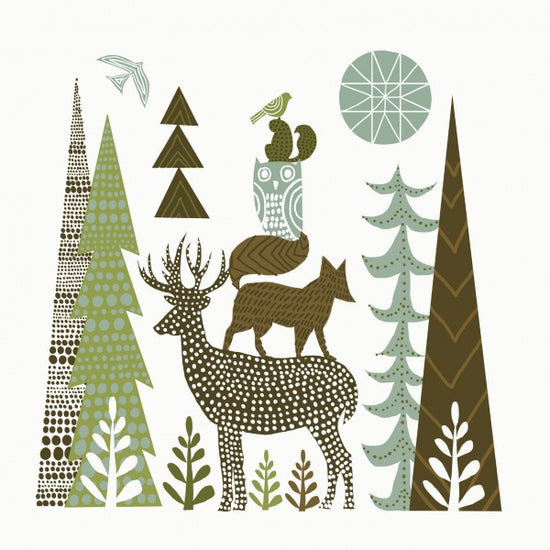 PHOTOWALL / Forest Folklore Green Animals 1 (e23483)