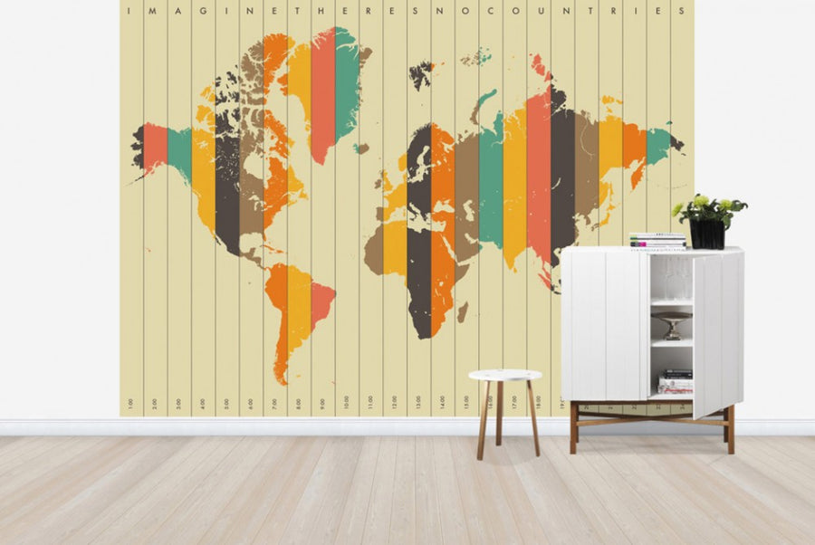 PHOTOWALL / Imagine Theres No Countries - Beige (e23906)