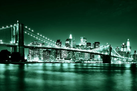PHOTOWALL / Brooklyn Bridge - Green (e24036)