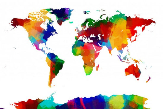 PHOTOWALL / Sponge Paint World Map (e24213)