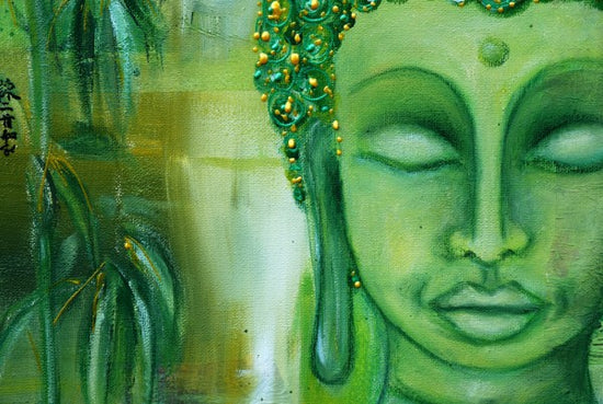 PHOTOWALL / Buddha and Green Leaves (e40195)