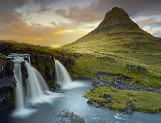 PHOTOWALL / Three Waterfalls - Iceland (e24315)