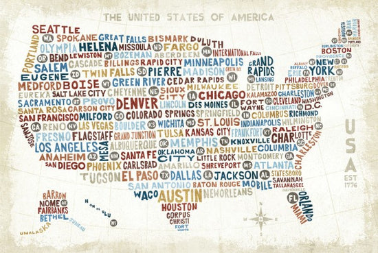 PHOTOWALL / US City Map (e24848)