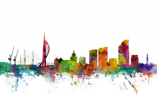 PHOTOWALL / Portsmouth England Skyline (e24975)