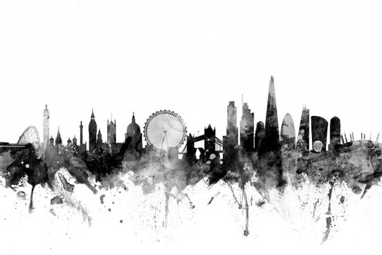 PHOTOWALL / London UK Skyline Black (e25383)