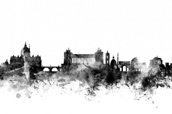 PHOTOWALL / Rome Skyline Black (e25422)