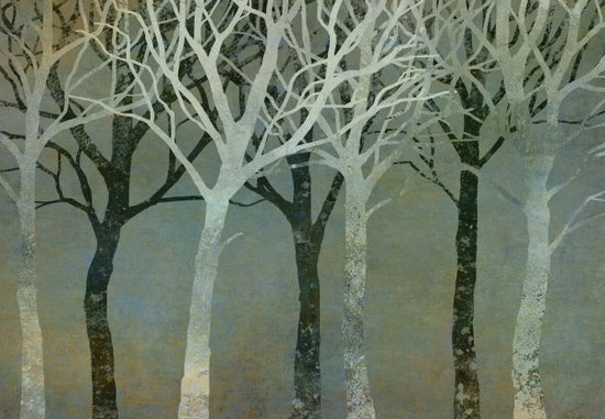 PHOTOWALL / Tree Silhouettes Green (e25610)
