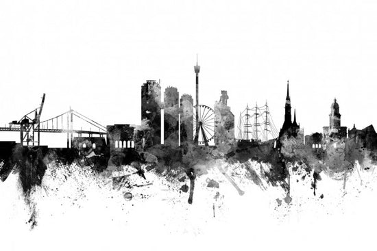 PHOTOWALL / Goteborg Skyline Black (e25784)