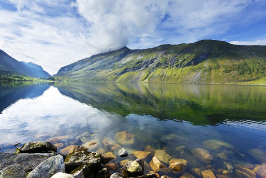 PHOTOWALL / Eidsdal Lake in Geiranger, Norway II (e29920)