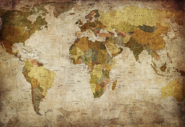 PHOTOWALL / Old Vintage World Map (e30158) | 輸入壁紙専門店