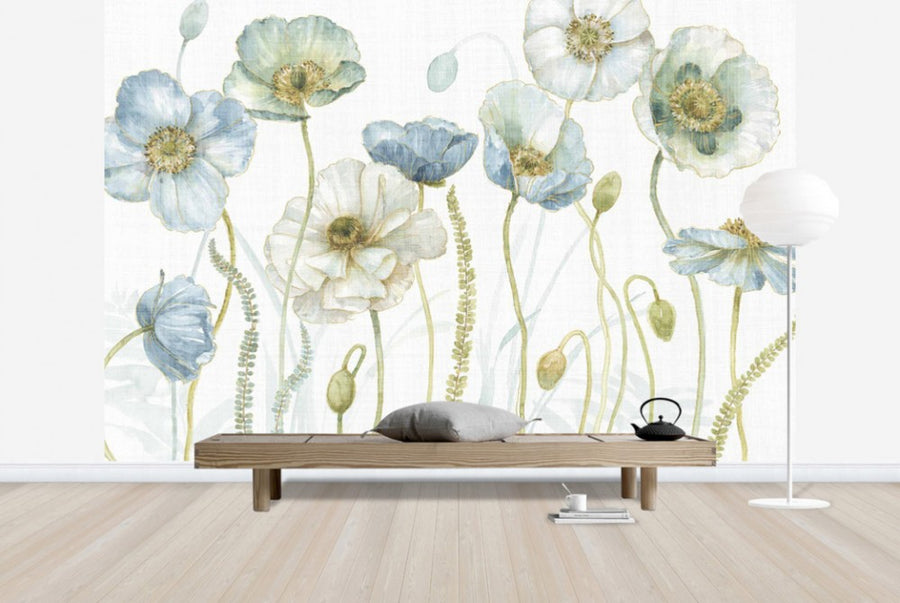PHOTOWALL / My Greenhouse Flowers on Linen (e30392)